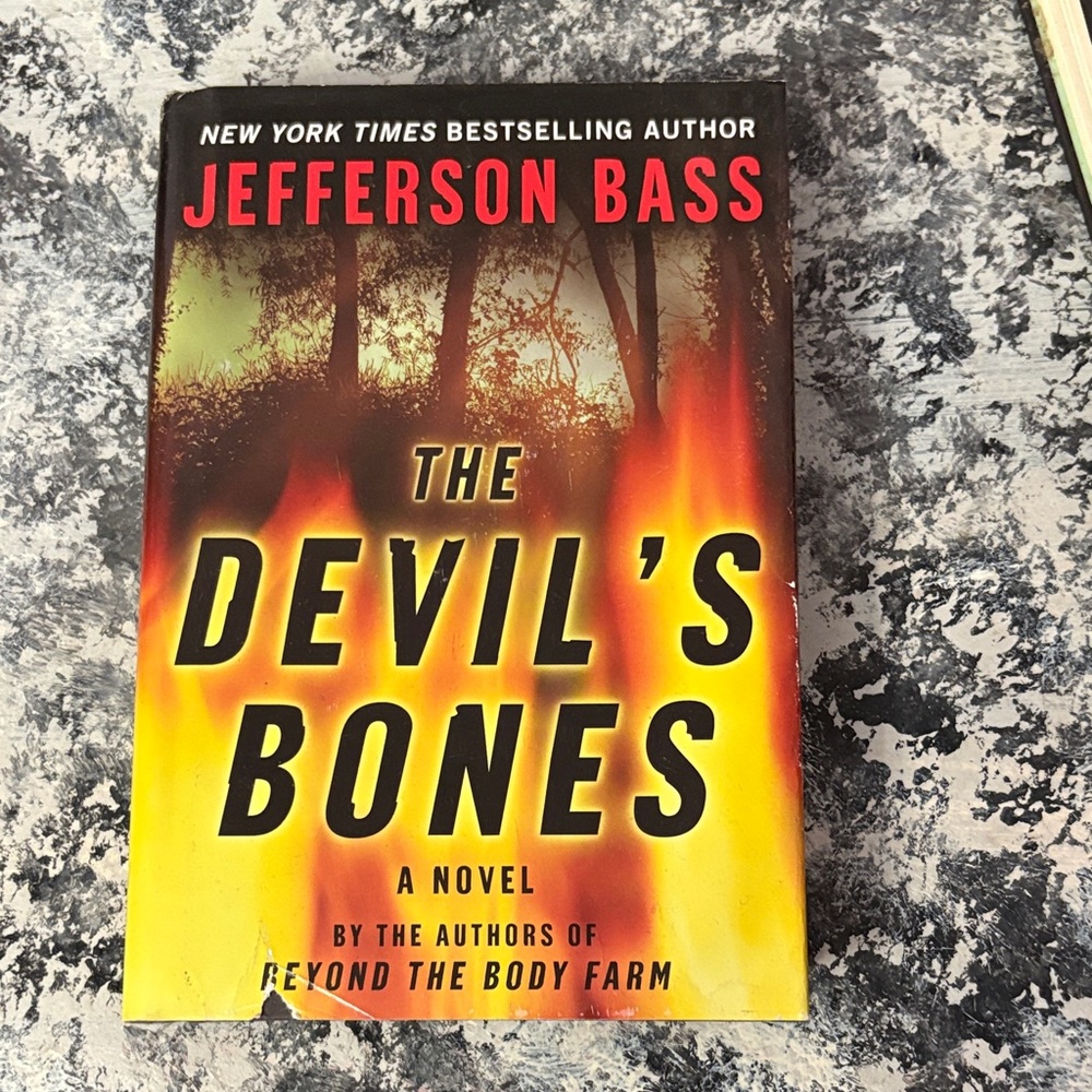 Jefferson Bass hardcover Novel - Red Orange Yellow Flame Back Cover